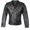 RUSH Мотокуртка ROCKER кожа, цвет Черный, Размер S