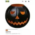 Подсвечник KUSTFYR IKEA для свечей диаметром до 6 см, тыква черная, 13 см