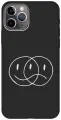 Силиконовый чехол на Apple iPhone 11 Pro / Эпл Айфон 11 Про с рисунком Two Faces W Soft Touch черный