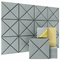 BEIYIN 12 шт Акустическая панель 30x30x0.9cm Звукоизоляционные и шумоподавляющие материалы Декорация комнаты