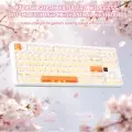 Игровая клавиатура ATTACK SHARK X87 Ultra Ice orange Механическая, Русская раскладка, Белый/Оранжевый