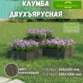 Парники Сибири/Клумбадвухъярусная Пьедестал угловой из ПВХ, пластика, Цвет: Коричневый