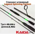 Спиннинг штекерный Kaida Legend Spinning Carbon тест 05-20гр 2,4м