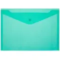 Attache Папка-конверт на кнопке A4, пластик 180 мкм, 10 штук, зелeный