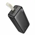 Универсальный Доп. Аккумулятор 30000mAh, J128B, HOCO, выход: 2 USB (5V/2A), черный