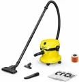 Пылесос хозяйственный Karcher WD 2 Plus V-12/6/18/C Home (YYY) (1.628-012.0), 1000 Вт, желтый/черный