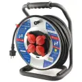 Удлинитель Power Cube PowerCube на мет. катушке IP44, 16А, 30м, резина, 4 розетки c заземлением
