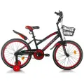 Велосипед детский с тренировочными колесами Mobile Kid Slender, 20 дюймов, черно-красный