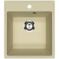 Мойка кухонная Practik PR-M 425-002, искусственный мрамор, прямоугольная, бежевая