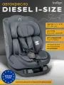 Детское автокресло Indigo Diesel I-SIZE, группа 0/1/2/3 (до 36 кг), до 12 лет, серый