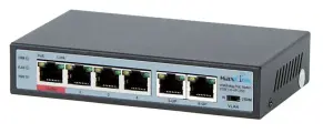 Max Link PoE switch PSBT-6-4P-250, 6x LAN/4x PoE 250m, 802.3af/at/bt, 65W, 10/100Mbps, электронное устройство