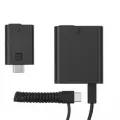 Замена батарейки NP-FW50 USB-C Coupler Adapter с кабелем USB Type-C Spring Power для Sony Alpha A5000 A5100 A6000 A6300 A6400 A6500 A7II A7RII A7SII A7 A7S A7R RX10 II III IV NEX, длина кабеля 1 метр, вес 40г, 1 шт.