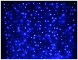 Светодиодный занавес 1.5*1.5 м, 368 синих LED ламп, прозрачный ПВХ, соединяемый, IP20, SNOWHOUSE
