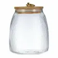 Банка Regent Inox Linea LANTERN стеклянная с бамбуковой крышкой, 950 мл 93-HO-LA-01-950