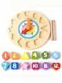 CLASSIC WORLD Сортер Часы Тик-Так деревянная развивающая игрушка 4 в 1 для малышей от 6 месяцев