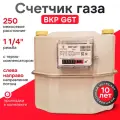 Счетчик газа ВКР G6Т левый (250мм) 1 1/4