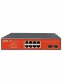Коммутатор Wi-Tek WI-PCES310GF настраиваемый PoE 120Вт, порты 8 PoE GE + 2 SFP, Easy Smart