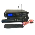 Караоке-система AdeptAudio с микшер-усилителем и DSP-процессором, два беспроводных микрофона, FBX