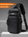 Рюкзак мужской городской однолямочный через плечо Ozuko средний 12л, для планшета, непромокаемый, взрослый цвет черный