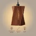 Подвесная потолочная деревянная люстра светильник