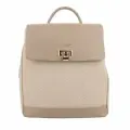 Рюкзак David Jones 7504, oatmeal beige, искусственная кожа, текстиль, 24x22x11 см