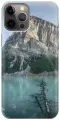 Силиконовый чехол на Apple iPhone 12 Pro Max / Эпл Айфон 12 Про Макс с рисунком Дерево и горное озеро