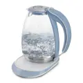 Электрочайник Kitfort KT-6670, 2200Вт, 1.7л, пластик/стекло, голубой