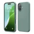 Elago силиконовый чехол для iPhone 16, Soft silicone (Liquid) Midnight Green