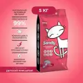 Наполнитель комкующийся для кошачьего туалета Sandy Baby Powder с ароматом детской присыпки (5кг)