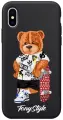 Черный силиконовый чехол для iPhone X/Xs Tony Style со скейтом для Айфон 10/10с