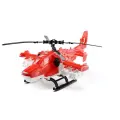 Вертолет «пожарный» с открывающимся люком, вращающимися лопастями, красный‑белый, 40 см, прочный пластик от нордпласт