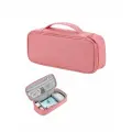 Органайзер для хранения зарядок и проводов розовый Тип 2