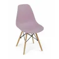 Стул для кухни со спинкой СтулБержи EAMES DSW, деревянные ножки, фиолетовый, пластиковый