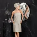 Togas Парео для бани женское Саунерс вафельное, хлопок, M/L/(46-48), бежевое