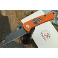 Складной нож Kansept Knives Little Main Street, сталь 154CM, рукоять оранжевый G-10/череп