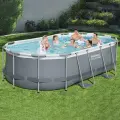 Каркасный овальный бассейн Bestway Steel Pro Max 427*250*100 см, фильтр-насос, аксессуары