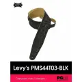 PMS44T03-BLK Heirloom Series Ремень для гитары, замша, черный, Levy's