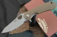 Складной нож Honey Badger Leaf D2 L Tan