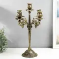 Металлический подсвечник на 5 свечей Канделябр королевский , золотая патина 43 29 29 см