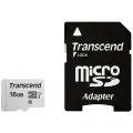Карта памяти Transcend microSDHC 16 ГБ Class 10, V10, A1, UHS-I, R/W 95/10 МБ/с, адаптер на SD,  RU, 1 шт., серый