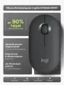 Мышь Logitech Pebble M350, беспроводная, бесшумная, оптическая, графит