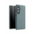 Кожаный чехол накладка с Magsafe Origin SС для Samsung Galaxy S25 Ultra, серо-голубой