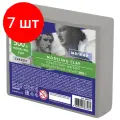 Комплект 7 шт, Пластилин скульптурный BRAUBERG ART CLASSIC, серый, 0.5 кг, мягкий, 106513