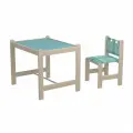Набор детской мебели Малыш-2 (стол+стул) Симпатия+зелёная столешница