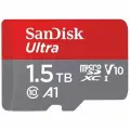 Карта памяти SanDisk Ultra microSDXC UHS-I 1.5TB up to 150MB/s Memory Card. Цвет: серо-красный
