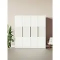 LAERA Шкаф для одежды четырехдверный распашной с полками белый
