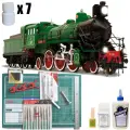 Сборная модель паровоза от OcCre (Испания), Сормовский С-68, М.1:32, подарочный набор с инструментами, красками, лаком и клеем