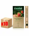 Чай черный Greenfield Strawberry Bloom, 10шт по 25пакетиков. Клубника и роза