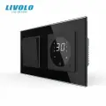 Одноклавишный сенсорный выключатель Livolo с терморегулятором (1-0)