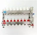 Коллектор для теплого пола 8 контуров в сборе распеределительный с расходометрами 1x3/4 VIEIR